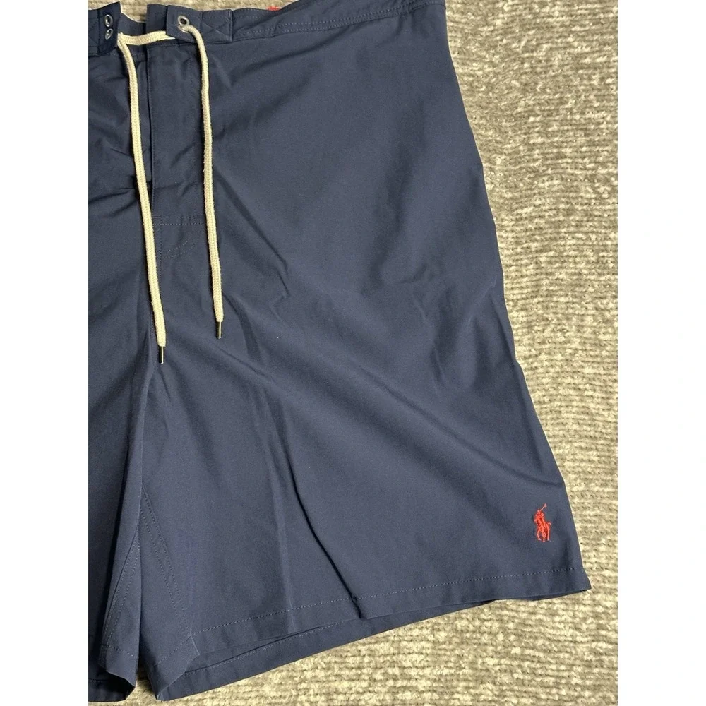 Polo Ralph Lauren Swimwear Cargo Swim Trunks Lined Pony Navy Mens 2XB